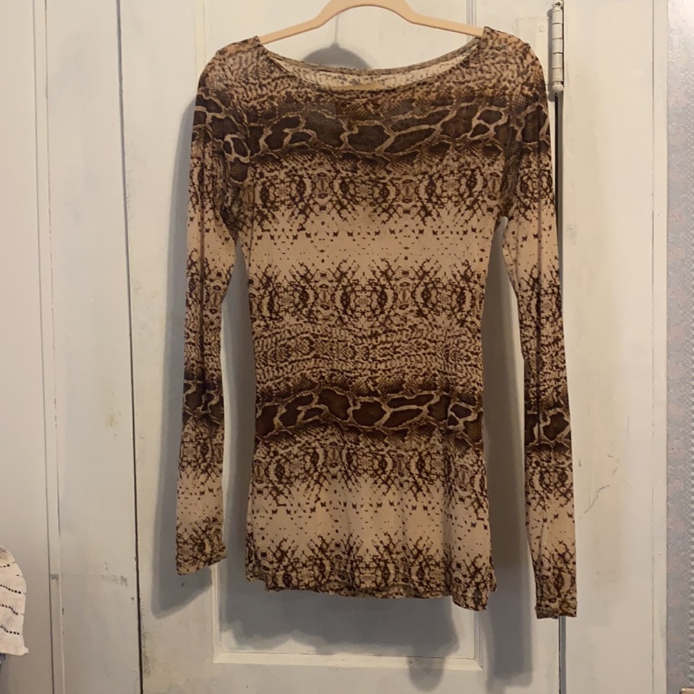Sexy sexy sheer snakeskin long sleeve top by Cowgirl Legend